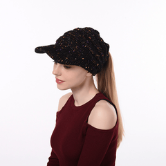 Oversized Chunky Knit Beanie Cap Soft Ribbed Slouchy Hat Brim Baseball Cap