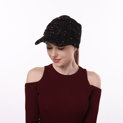 Oversized Chunky Knit Beanie Cap Soft Ribbed Slouchy Hat Brim Baseball Cap