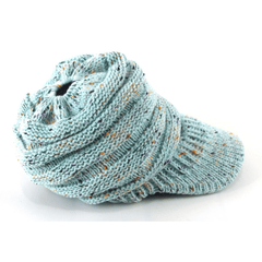 Oversized Chunky Knit Beanie Cap Soft Ribbed Slouchy Hat Brim Baseball Cap