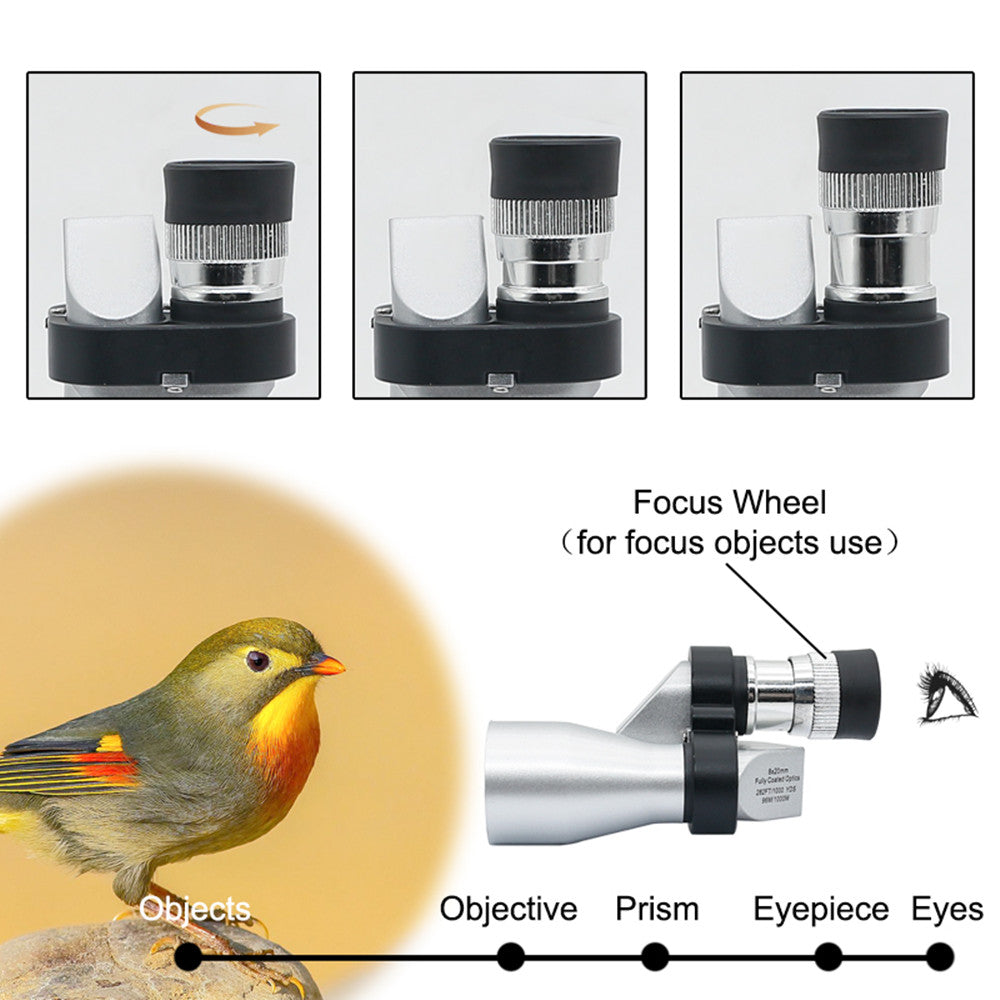 Portable Monocular Telescope for Outdoor Sports, Bird Watching