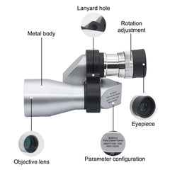 Portable Monocular Telescope for Outdoor Sports, Bird Watching