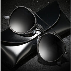 Polarized Men's Outdoor Sunglasses Metal Frame with Case