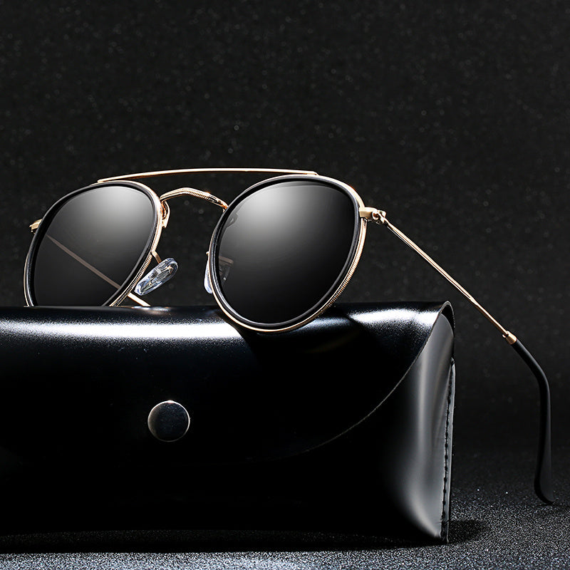 Polarized Men's Outdoor Sunglasses Metal Frame with Case