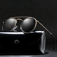 Polarized Men's Outdoor Sunglasses Metal Frame with Case