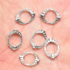 20 Pcs Oval Bead Frame Spacer Beads DIY Bracelet Necklace Jewelry Making