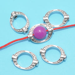 20 Pcs Oval Bead Frame Spacer Beads DIY Bracelet Necklace Jewelry Making