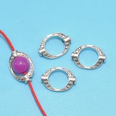 20 Pcs Oval Bead Frame Spacer Beads DIY Bracelet Necklace Jewelry Making