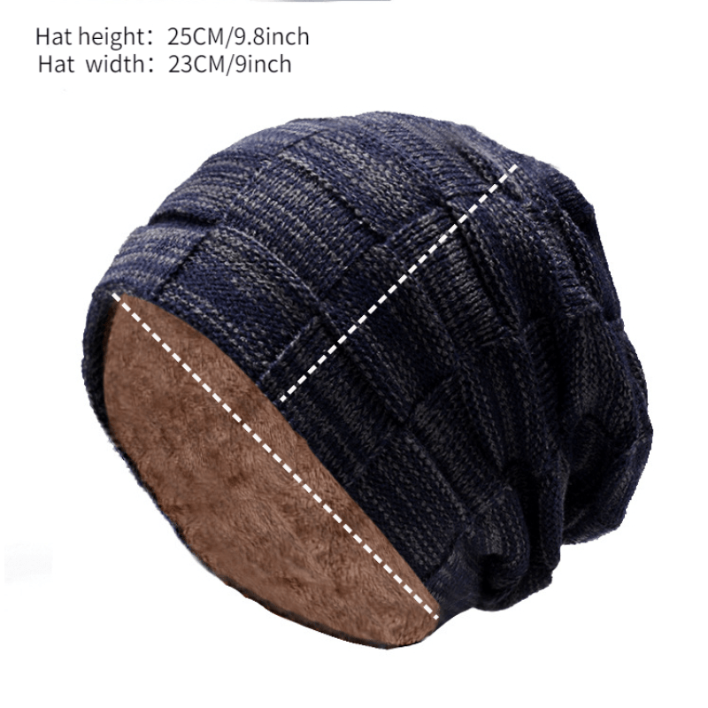 Men's Winter Pullover Cap And Muffler Set