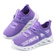 Kids Soft-soled Sneakers Lightweight Breathable Running Shoes