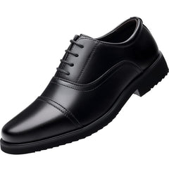 Men's Casual Work Shoes Microfiber Leather Rubber Sole Lace Up Large Size