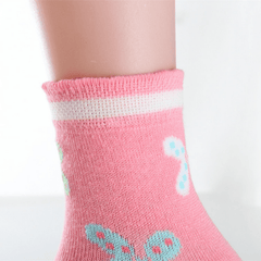 5pairs Baby Girls Socks Kids Butterfly Graphic Cotton Crew Socks