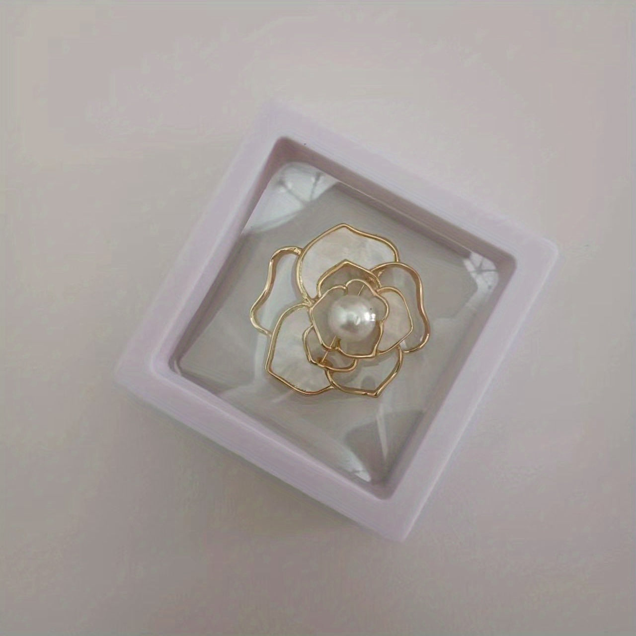 Butterfly Flower Brooch Pin with Pearl Silk Scarf Buckle