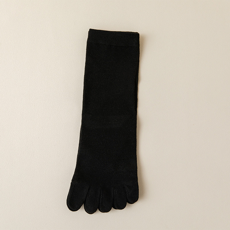 Comfortable Cotton Mid Tube Five Toe Socks for Women