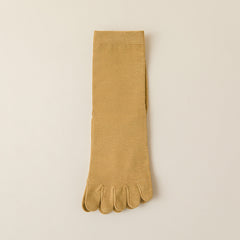 Comfortable Cotton Mid Tube Five Toe Socks for Women