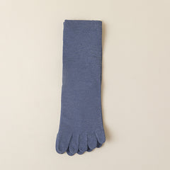 Comfortable Cotton Mid Tube Five Toe Socks for Women