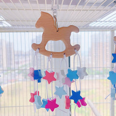 Parrot Wood Toy Bird Swing Chew Toy Bird Stand Playground Pet Supplies