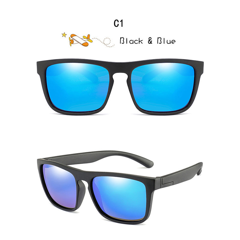 Kids UV Protection Square Frame Sunglasses for Boys and Girls