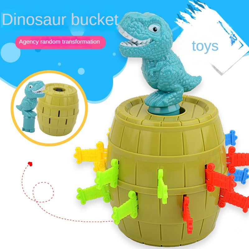 Dinosaur Tricky Wooden Barrel Interactive Game Toy