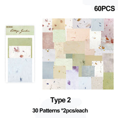 60pcs Vintage Scrapbook Paper DIY Journal Supplies