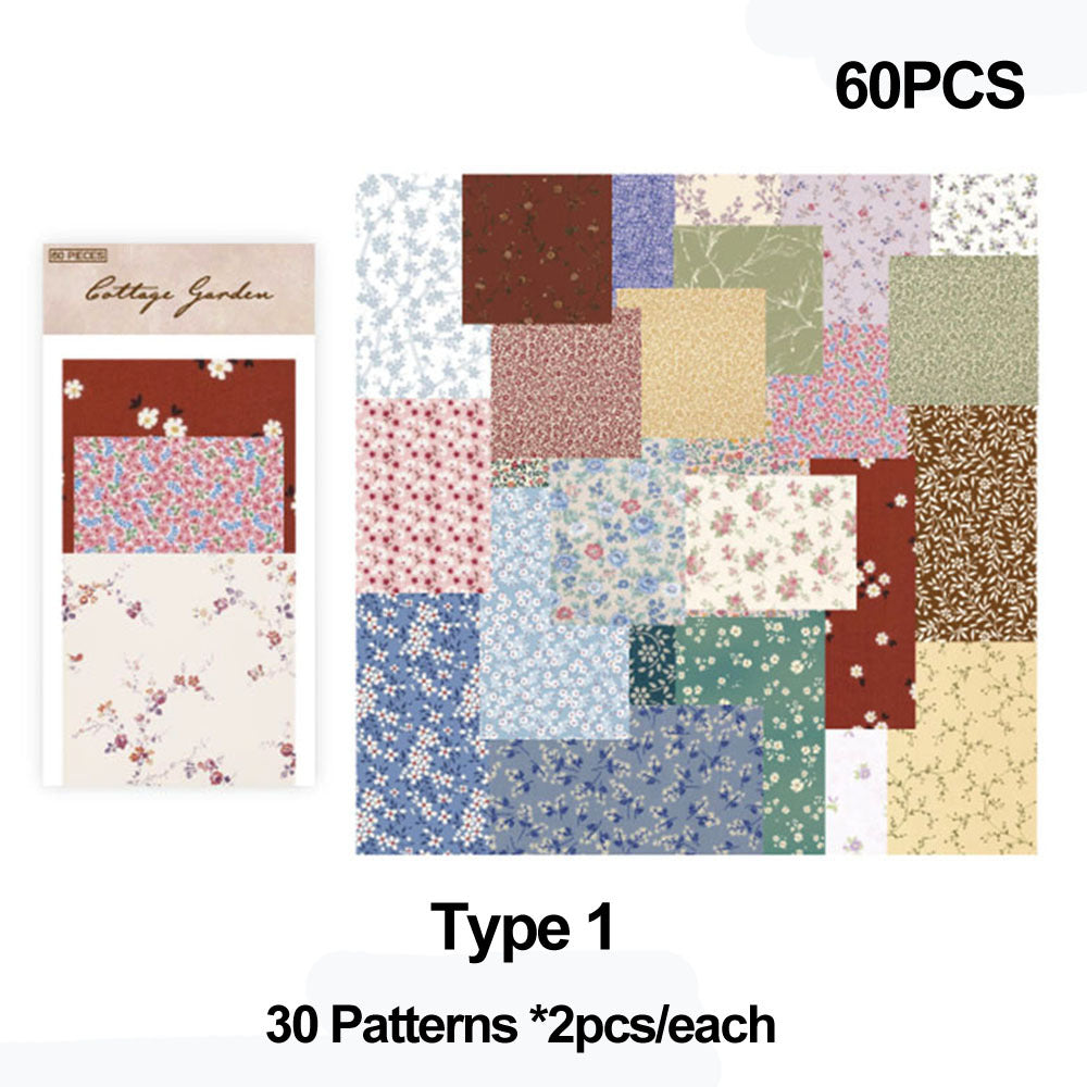60pcs Vintage Scrapbook Paper DIY Journal Supplies