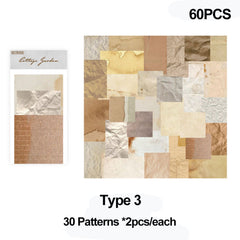 60pcs Vintage Scrapbook Paper DIY Journal Supplies