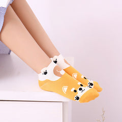 5 Pairs Cartoon Animal Ankle Socks Women's Stocking