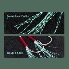 5pcs Double Hook Spoon for Saltwater Jigging