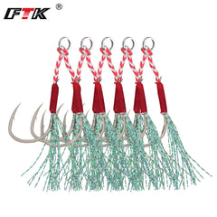 5pcs Double Hook Spoon for Saltwater Jigging