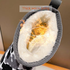 Plush Inner Snow Boots Flat Ankle Boots Women's Footwear