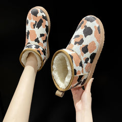 Plush Inner Snow Boots Flat Ankle Boots Women's Footwear