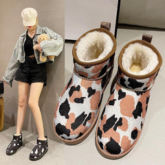 Plush Inner Snow Boots Flat Ankle Boots Women's Footwear