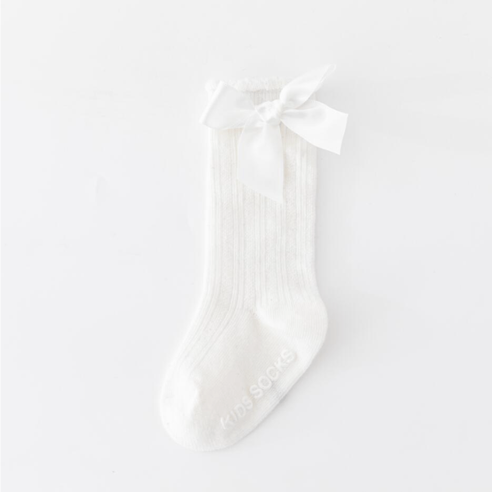 Baby Girls Bow Cotton Knee High Stockings