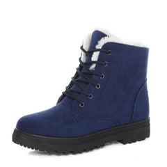 Women's Winter Thermal Snow Boots Warm Plush Lined Lace Up Boots