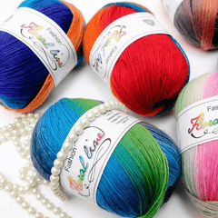 Gradient Wool Yarn Multicolor Rainbow Yarn for Knitting & Crochet