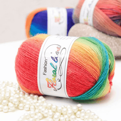 Gradient Wool Yarn Multicolor Rainbow Yarn for Knitting & Crochet