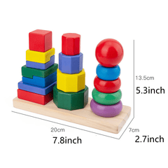 Rainbow Tower Wooden Toy for Kids