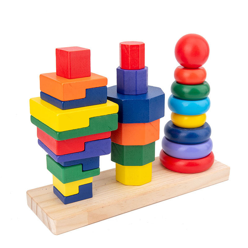 Rainbow Tower Wooden Toy for Kids
