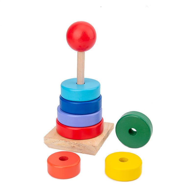 Rainbow Tower Wooden Toy for Kids