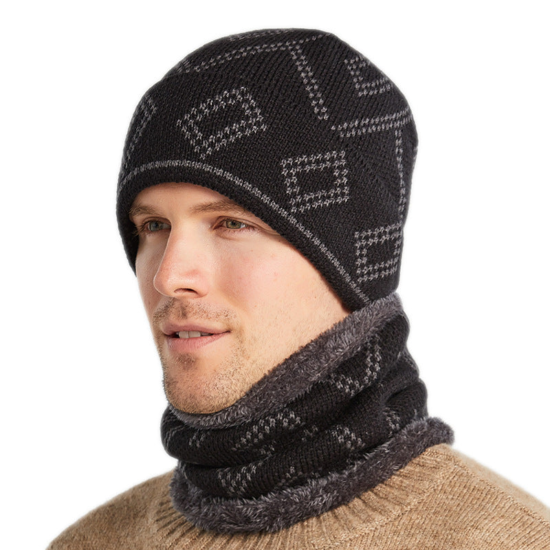 Men's Solid Thick Knitted Warm Hat