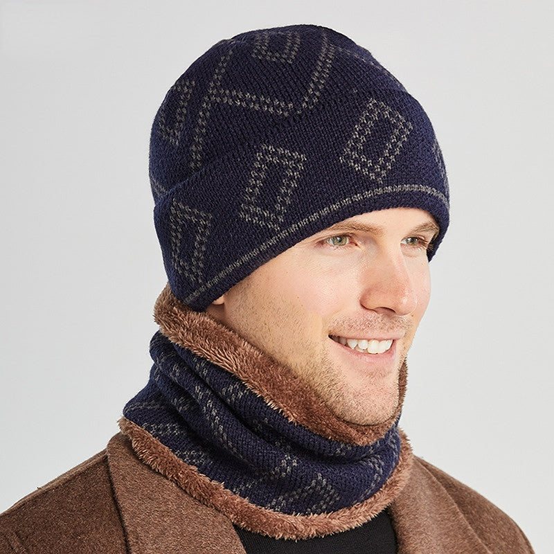Men's Solid Thick Knitted Warm Hat