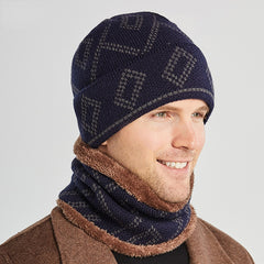 Men's Solid Thick Knitted Warm Hat