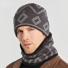 Men's Solid Thick Knitted Warm Hat