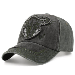 Cattle Head Embroidered Baseball Cap Unisex Hip Hop Dad Hat Adjustable Size