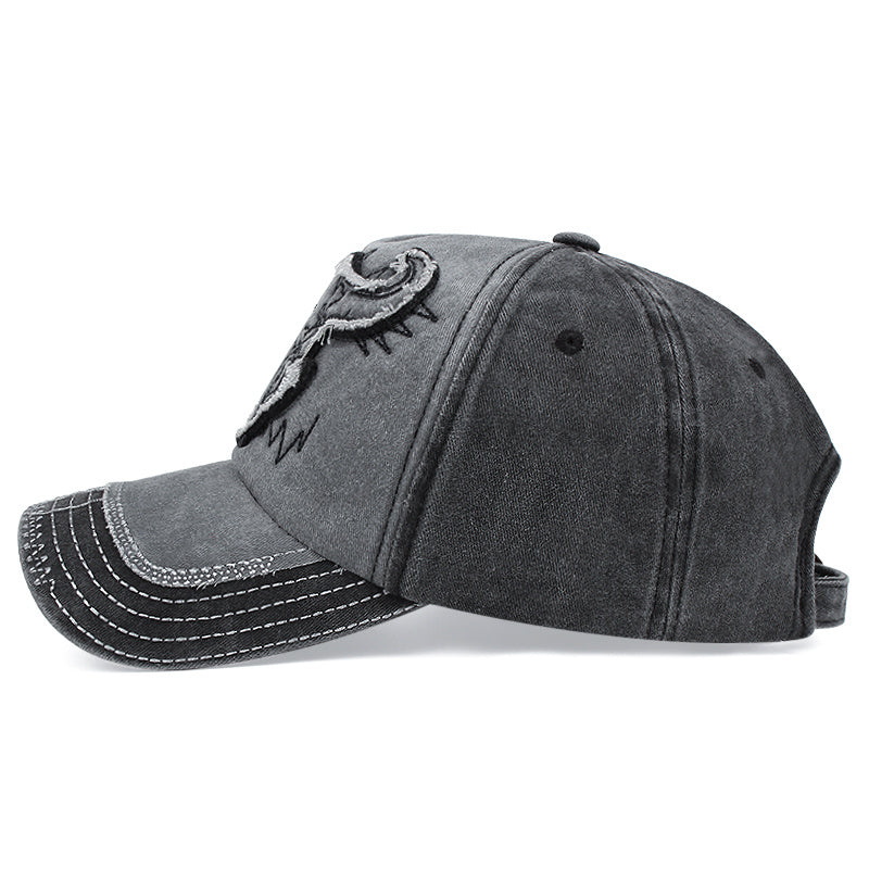 Cattle Head Embroidered Baseball Cap Unisex Hip Hop Dad Hat Adjustable Size