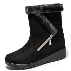 Women's Winter Snow Boots Faux Fur Lined Slip On Mid Calf Boots