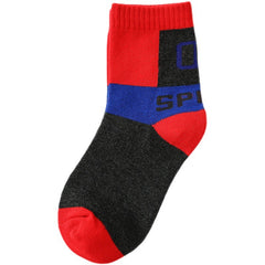 5 Pairs Kids Number Letter Crew Socks Warm Winter Boys Girls