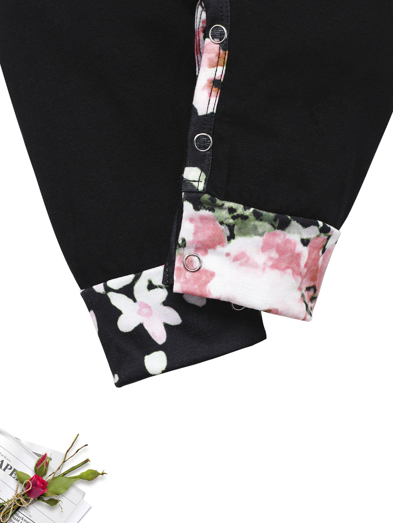 Newborn Infant Flowers Print Romper Set for Baby Girls