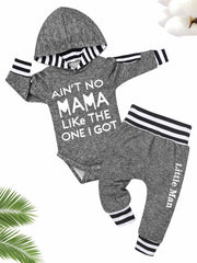 Baby Boys' Striped Hooded Romper & Pants Set