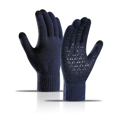 Winter Knitted Gloves Touch Screen Unisex Thicken Wool Mitten Outdoors Non slip