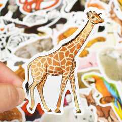 50pcs Zoo Animals Stickers DIY Cartoon Lion Stickers for Car Laptop Skateboard